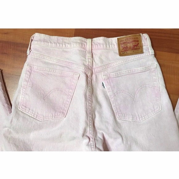 pink acid wash levis 501 skinny stretch W27 L30 - Picture 6 of 7